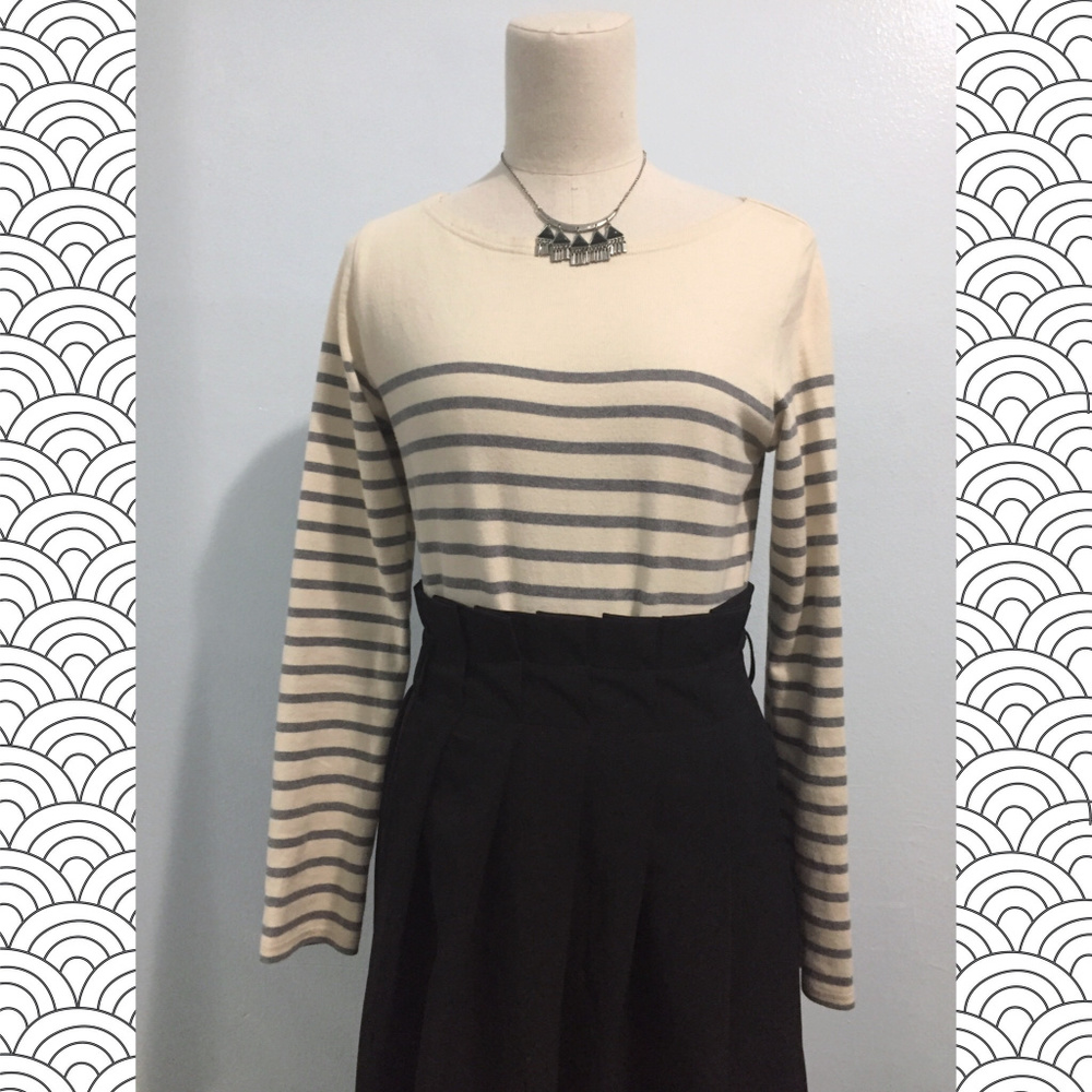 🌟MUJI Organic cotton Striped Long Sleeve Shirt🌟